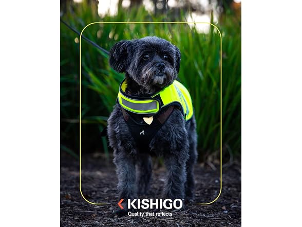 Reflective Dog Safety Vest Lime Medium