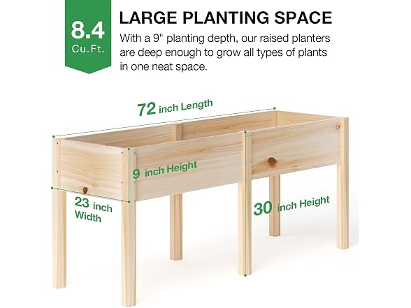 MIXC 333lbs Capacity Sturdy Wooden