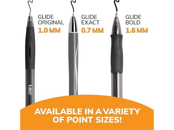 BIC Glide Bold Black Ballpoint Pens, Bold Poi