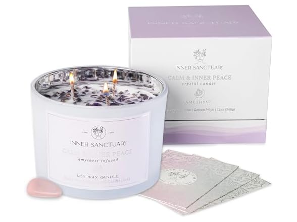 Inner Sanctuary  Healing Crystal Candle 
