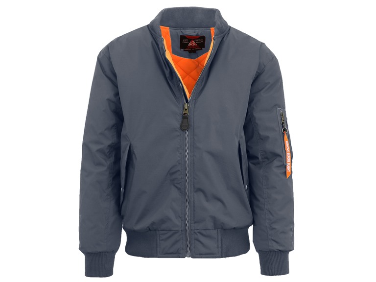 Spire By Galaxy WC-----(Men's) - TSP-2908 - CH / S Small Mens Heavyweight Flight Bomber Jacket  Charcoal