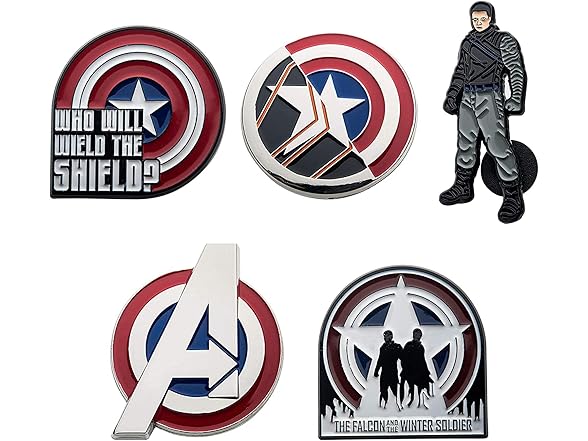 Marvel Falcon and Winter Soldier Pin Set