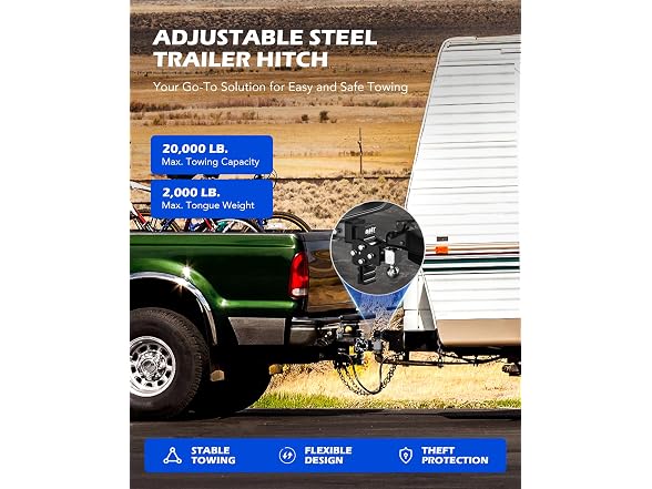 Orion Motor Tech Adjustable Trailer Hitch