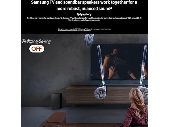 Samsung Q-Series Sound Bar for Smart tv, HW Q600F 3.1.2 ch Subwoofer (2025 Model) SpaceFit Sound Pro, Q-Symphony, Adaptive Sound (Open Box)