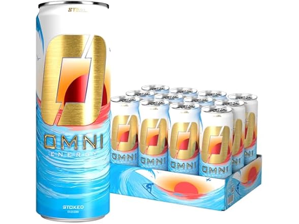 OMNI Energy Drink Stoked 12 Oz (Pack of 12)