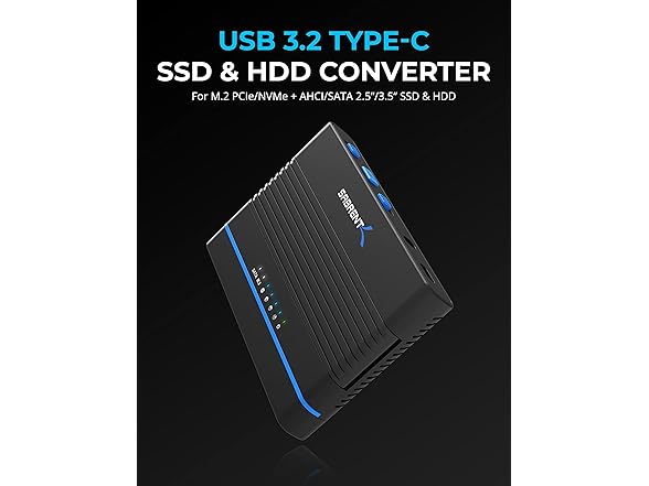 USB 3.2 Type C M.2 PCIe SSD & HDD Converter