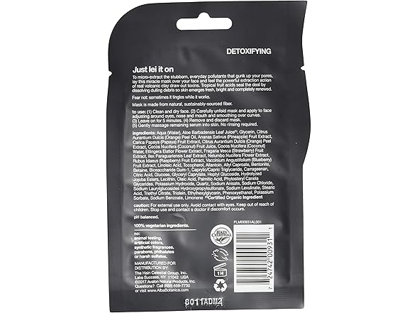 Alba Botanica Hawaiian Detox Sheet Mask,