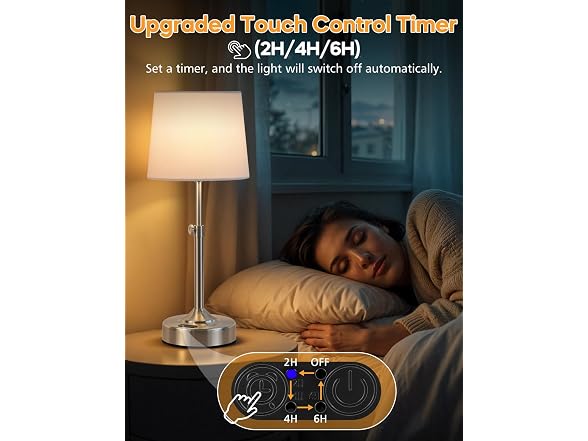 Yochoice Cordless Table Lamp, Adjustable