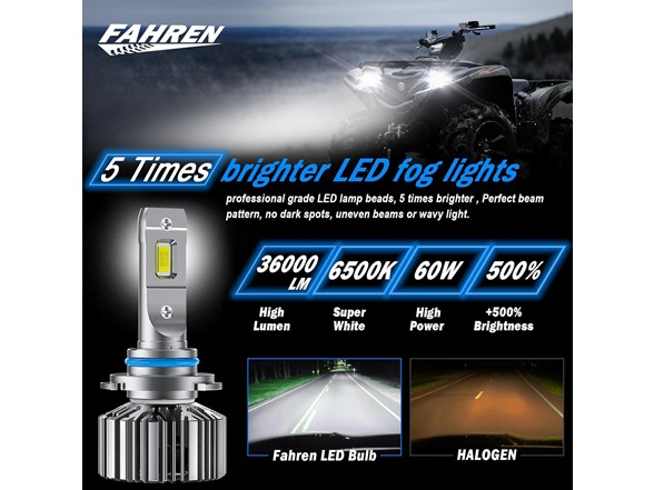 FAHREN LED Headlight Bulb Combo 6500K 4pk Cool Whit