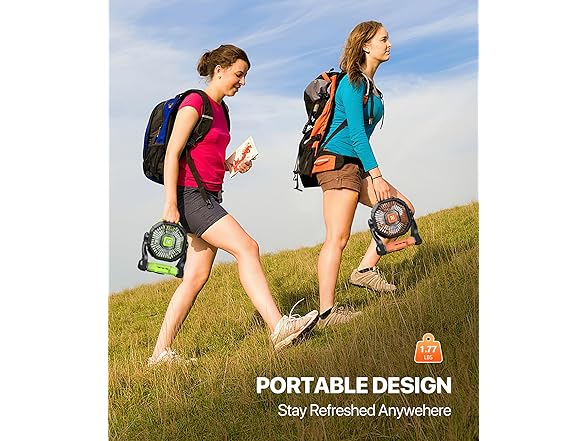 12000mAh Camping Fan with Led Lantern