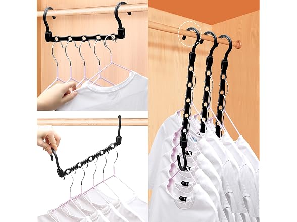 HAOWWLAI 24 Pack Space Saving Hangers