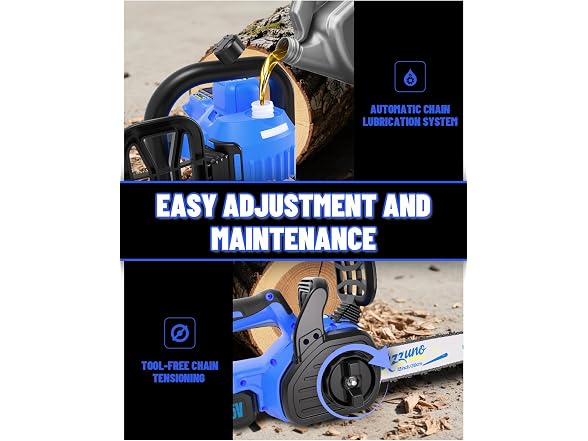 AZZUNO 12" Cordless Electric Chainsaw
