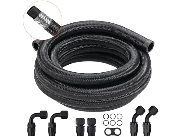 10AN Fuel Line Kit, 10 FT Fuel Hose Kit, 0.55"