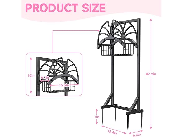 COZEER Garden Water Hose Holder Freestanding