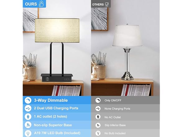 Bedside Touch Control Table Lamp