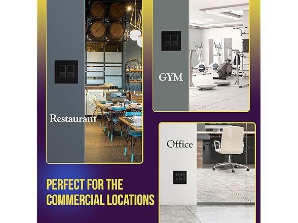 ENERLITES Wall Plates 2-Gang Black 10pc