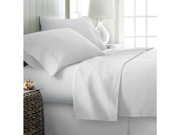 Noble House NH-100% Cotton Sheet Set - QN-White Queen 100