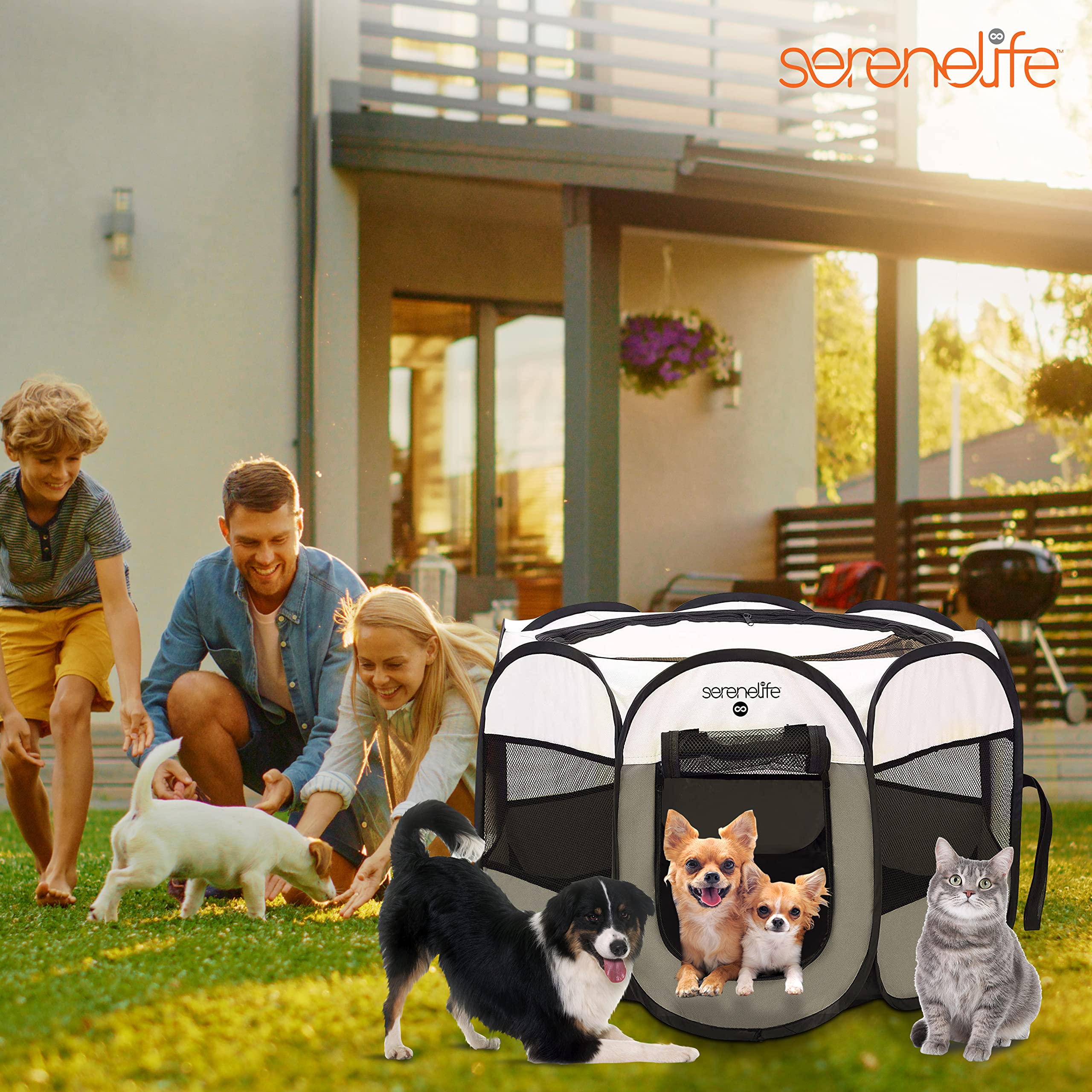 SereneLife Foldable Portable Pet Tent - Gallery 13