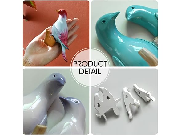 Bird Coat Hooks Animal Wall Silvery L