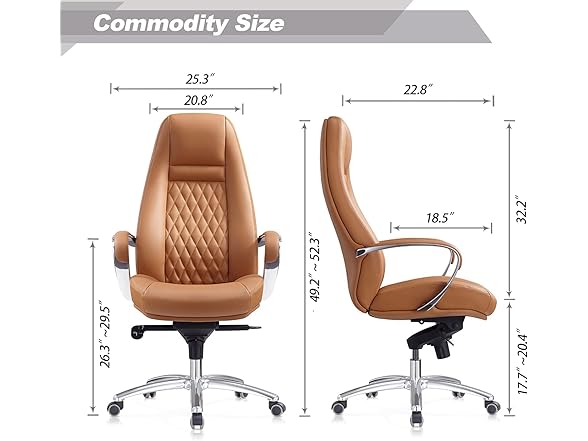 FURIJING Genuine Leather Office Chair