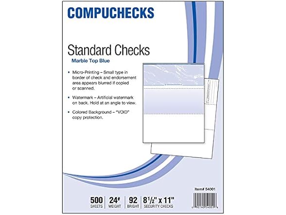 Compuchecks Check on Top Blank Check Pap