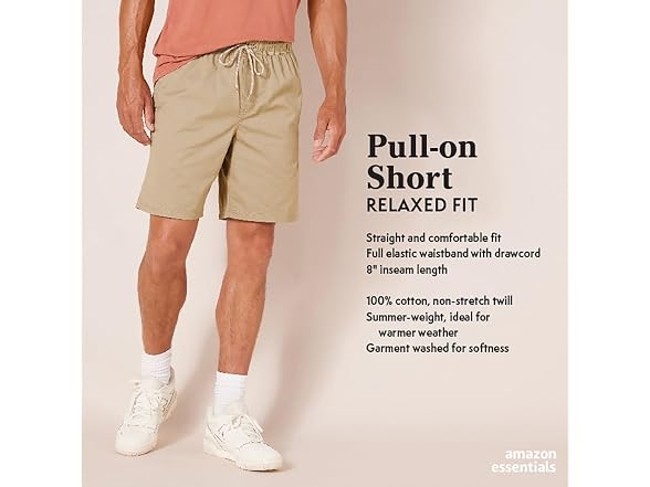 Amazon Essentials Men 8" Inseam Drawstring Short