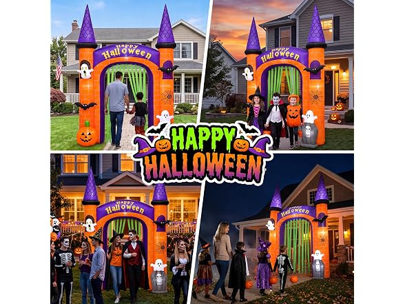 10.8FT Halloween Inflatable Arch Tombstone