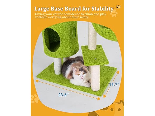 Flower Cat Tree with 3 Scratching Posts