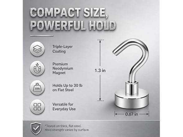 Magnetic Hooks Heavy Duty (Value Packs)