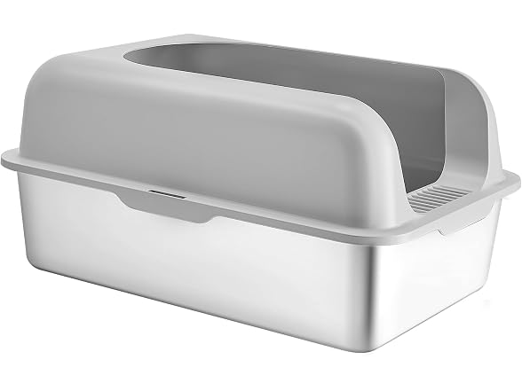 VEVOR Stainless Steel Cat Litter with Lid