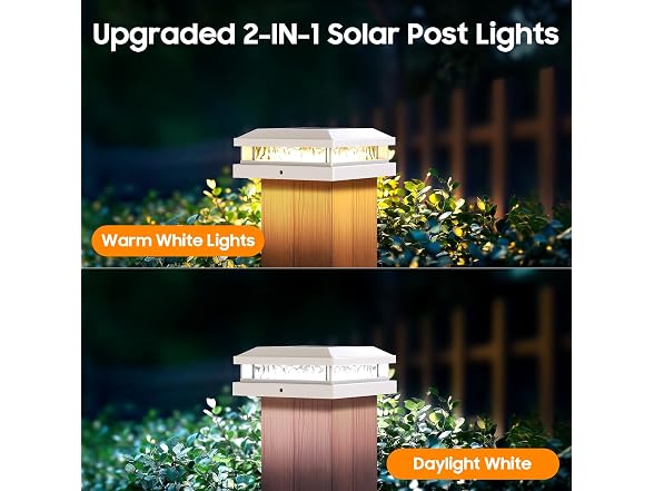 Bosceos Solar Post Lights White 12-Pack - Gallery 3