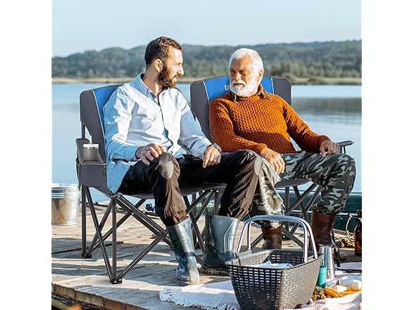 (2 Pack) Oversized Folding Camping Chair