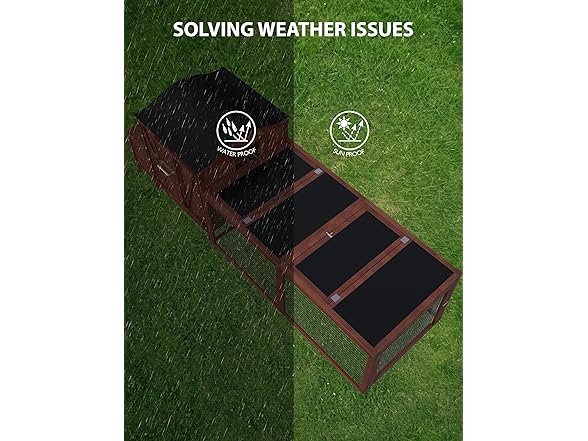 Hipicute Wooden Poultry Cage for 3-5 Chickens, Red