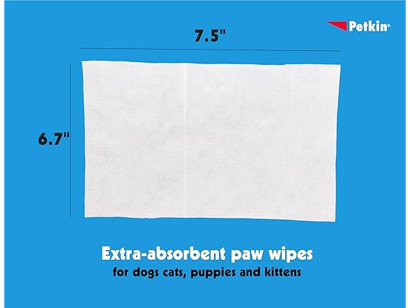 Petkin Paw Wipes 100 count