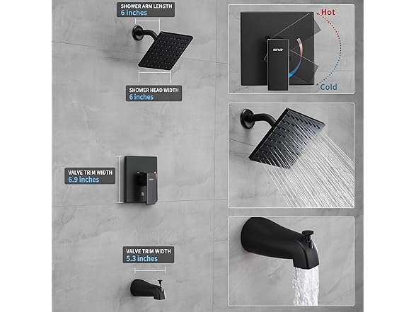 Esnbia Tub Shower Faucet Set
