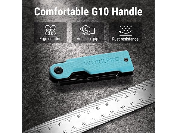 WORKPRO Folding Utility Knife,Blue
