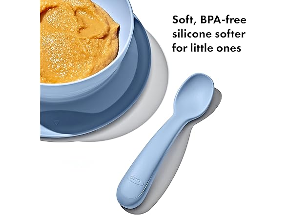 OXO Tot Silicone Spoons 2Pk- Dusk & Opal
