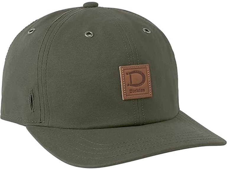 Dickies ROOMY WAXED FLAT BRIM W/LEATHER PATC