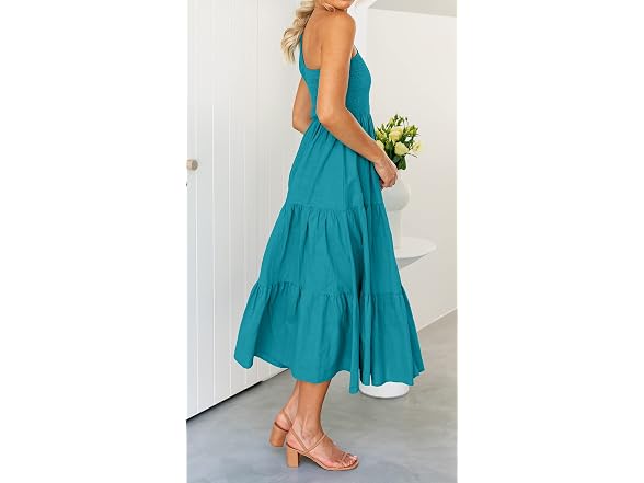 Zcsia Women (S) Summer Boho One Shoulder Dress