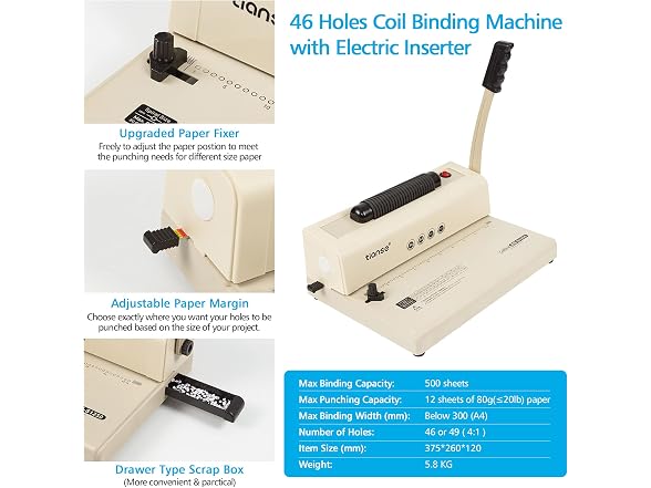 TIANSE Binding Machine - Electric Coil Plastic/Met