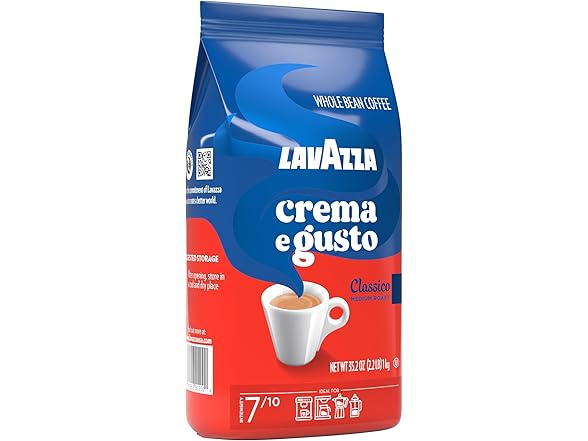 Lavazza Crema e Gusto Whole Bean Coffee
