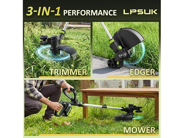 20V Lightweight 3-in-1 Cordless Trimmer