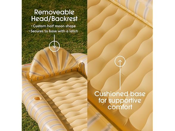 FUNBOY Yellow & Blue Tanning Pool Lounger