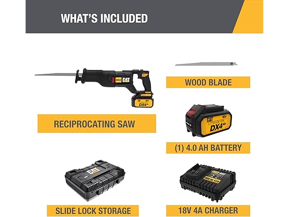 CAT DX52 18V Brushless Reciprocating Saw Kit