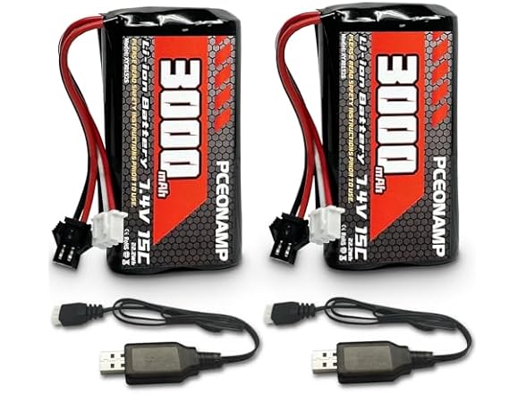 PCEONAMP 7.4V 3000mAh RC Battery