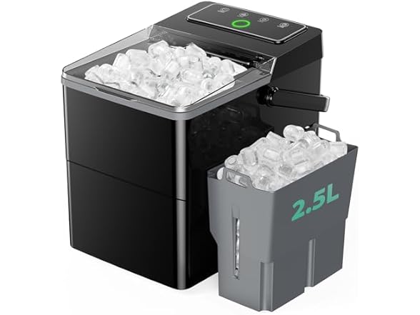 Totnz Boost Ice Maker with 2.5L Expanding Ice Basket