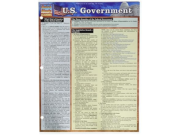 U.S. Government Quick Study Guide