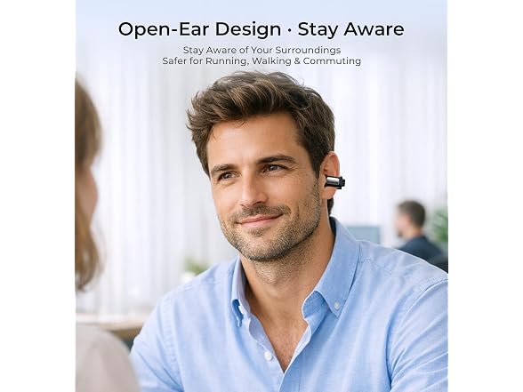 LC-dolida Open-Ear Earbuds LED Display