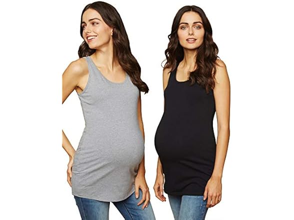 Motherhood Black/Grey 2Pack Tank (S)