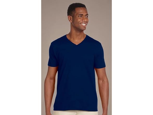 Gildan Men (L) Softstyle Preshrunk V-Neck T-Shirt